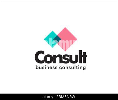 Illustrazione vettoriale della carta di cunsulting aziendale. Modello di poster pubblicitario aziendale di elementi geometrici. Logo della scheda telefonica per ufficio. Illustrazione Vettoriale