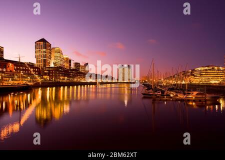Marina a Puerto Madero, capitale federale di Buenos Aires, Argentina, Sud America Foto Stock