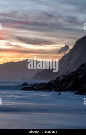 Coumeenoole Beach, County Kerry, Provinz Munster, Republik Irland Foto Stock