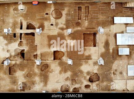 Pechino, Cina. 27 agosto 2019. La foto aerea del 27 agosto 2019 mostra il sito di Shuanghuaishu nella provincia di Henan della Cina centrale. Credit: Li An/Xinhua/Alamy Live News Foto Stock