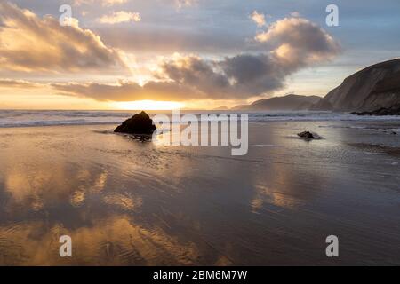 Coumeenoole Beach, County Kerry, Provinz Munster, Republik Irland Foto Stock