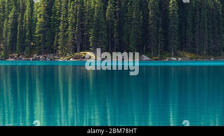 paesaggi del lago Morraine, Banff National Park, Alberta, Canada Foto Stock