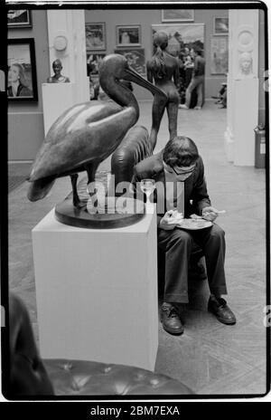 Spettacolo estivo della Royal Academy, apertura serale 1984, Londra Inghilterra Foto Stock