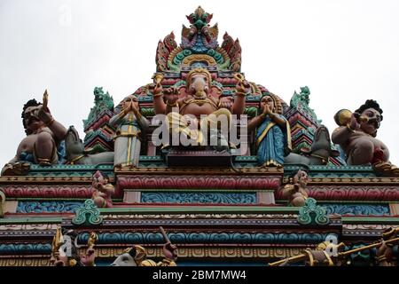 Tempio indù (Sri Veeramakaliamman) in Singapore Foto Stock