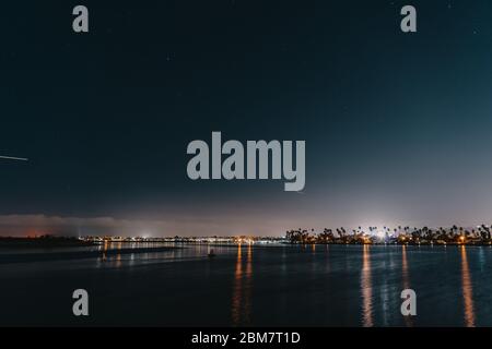 San Diego il porto di notte Foto Stock