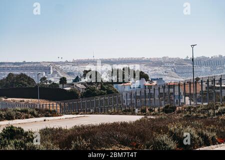 Confine con il Messico dalla California Foto Stock