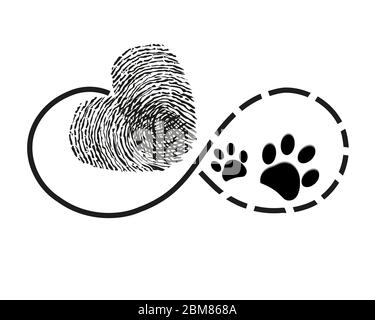Collana Sempre Nel Mio Cuore Con Zampa &ndash; Ciondolo Ricordo Per Gatto O Cane, Argento 925