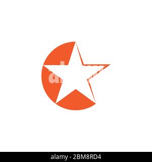 semplice vettore geometrico di disegno a stella logo Illustrazione Vettoriale