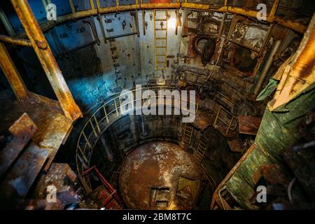 Abbandonati missili unificati underground comando post mio tipo Foto Stock