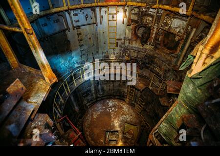 Abbandonati missili unificati underground comando post mio tipo Foto Stock