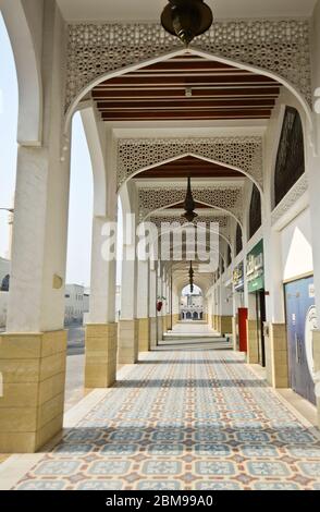 Strade vuote a Souq Waqif, Doha, Qatar Foto Stock