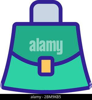 elegante piccolo sacchetto donna icona vettore. Illustrazione Vettoriale