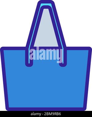 donna beach bag icona vettore. Illustrazione Vettoriale