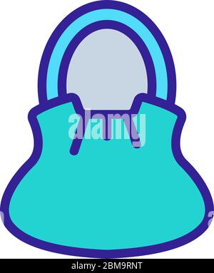 icona sacchetto donna baggy vettore. Illustrazione Vettoriale