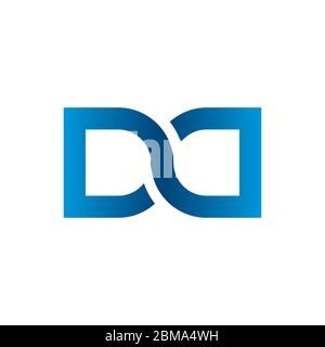 D D concetto di design del logo Infinity letter Illustrazione Vettoriale