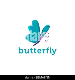 Logo Butterfly. Questo logo è adatto per il logo estetico.eps 10 Illustrazione Vettoriale