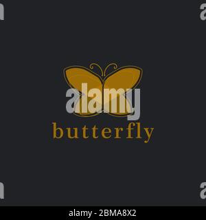 Logo Butterfly. Questo logo è adatto per il logo estetico.eps 10 Illustrazione Vettoriale