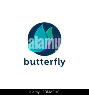 Logo Butterfly. Questo logo è adatto per il logo estetico.eps 10 Illustrazione Vettoriale