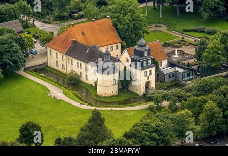 , Castello di Moasting Haus Martfeld a Schwelm, 31.07.2017, vista aerea, Germania, Renania settentrionale-Vestfalia, Ruhr Area, Schwelm Foto Stock
