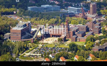 Sito Patrimonio Mondiale Zeche Zollverein a Essen, 31.08.2019, vista aerea, Germania, Nord Reno-Westfalia, Ruhr Area, Essen Foto Stock