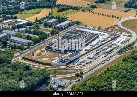 Nuova costruzione di un edificio della Deutsche Bundesbank in B1 sulla zona dell'ex baracca Aplerbeck, 08.08.2019, vista aerea, Germania, Renania settentrionale-Vestfalia, Ruhr Area, Dortmund Foto Stock