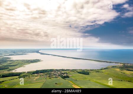 , lago Jezioro Jamno a Lazy in West Pomerania, 05.06.2016, vista aerea, Polonia, West Pomerania, Lazy Foto Stock