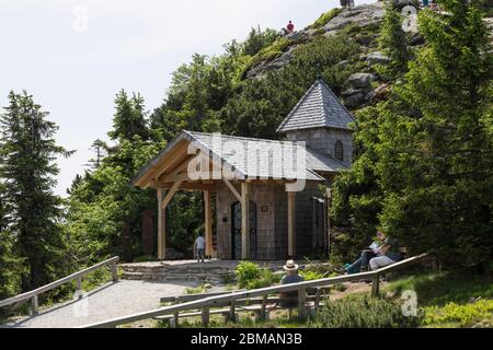 Auf dem Gipfel des Grossen Arber Foto Stock