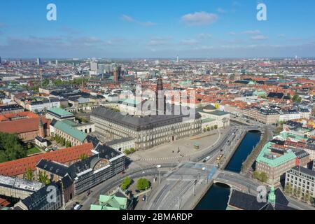 Palazzo di Christiansborg a Copenhagen, Danimarca Foto Stock