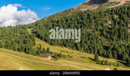Passo Lavazè in Alto Adige, provincia di Bolzano: Uno dei paesaggi più affascinanti della Val di Fiemme. Trentino Alto Adige. Dolomiti Foto Stock