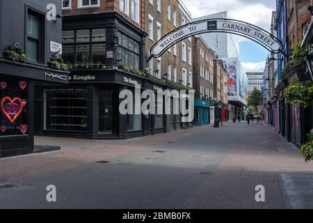 Carnaby Street, Londra - vuoto durante la Lockdown Covid-19 Foto Stock