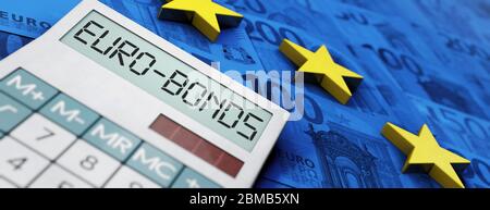 Un'immagine simbolica sul tema eurobond Foto Stock