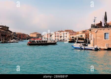 Canale Grande di Murano Foto Stock