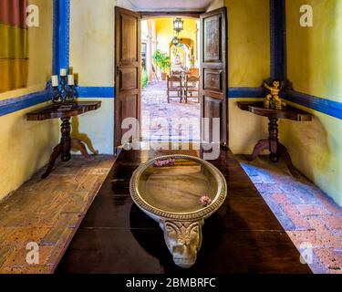 Foto interna di Hacienda Sepulveda a Lagos de Moreno, Jalisco, Messico. Foto Stock