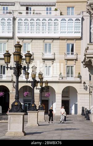 Plaza de Maria Pita, la Coruna City, Galizia, Europa Foto Stock