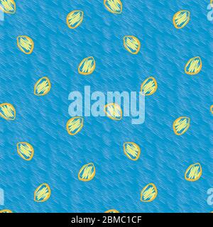 semplice doodle limone graffiature senza cuciture motivo vettoriale Illustrazione Vettoriale