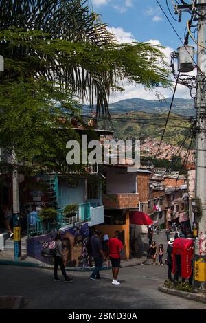 Comuna 13 a Medellin, Coloimbia Foto Stock