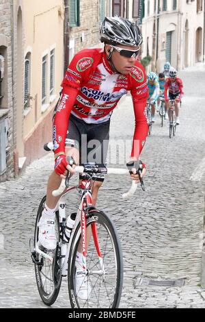 Massimo Codol di acqua e Sapone durante la gara ciclistica Tirreno - Adriatico 2010,tappa 6,Montecosaro - Macerata(134Km) il 15 marzo 2010 a Macerata Italie - Foto Laurent Lairys / DPPI Foto Stock
