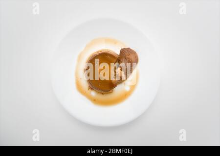 Crema di uova, quella di una vita. Asturie, Spagna, Europa Foto Stock