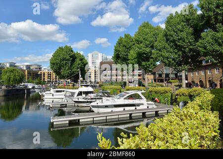 St Katharine Docks Marina, Londra, Regno Unito Foto Stock