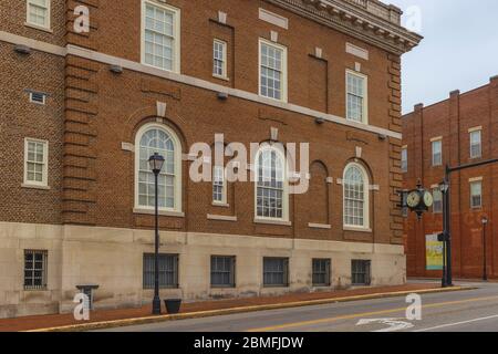 Greeneville, Tennessee, USA - 29 aprile 2020: Quartiere storico di Greensville, Tennessee Foto Stock