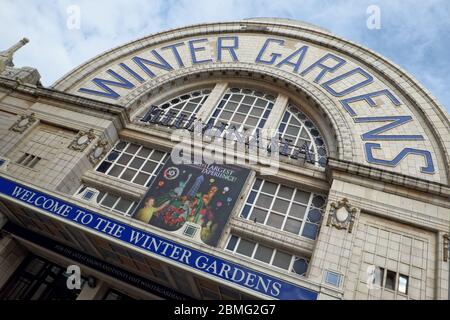 Davanti al complesso di intrattenimento dei Giardini invernali di Blackpool, 97 Church Street, Blackpool, GB FY1 1HW Foto Stock