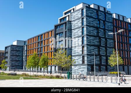 Alloggi per studenti della Bainfield Napier University vicino a Union Canal a Fountainsbridge, Edimburgo, Scozia, Regno Unito Foto Stock