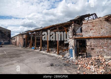 Glasgow, Scozia, Regno Unito. 9 maggio 2020. I lavori si sono interrotti in tutti i cantieri in Scozia durante il blocco di Coronavirus. Credit: SKULLY/Alamy Live News Foto Stock