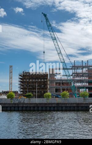 Glasgow, Scozia, Regno Unito. 9 maggio 2020. I lavori si sono interrotti in tutti i cantieri in Scozia durante il blocco di Coronavirus. Credit: SKULLY/Alamy Live News Foto Stock