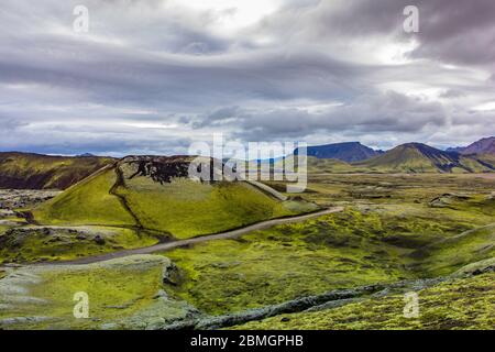 Cono vulcanico (Landmannalaugar - Islanda) Foto Stock