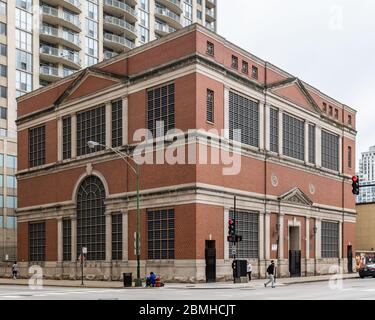 Comed, nel quartiere di River North, progettato da Stanley Tigerman Foto Stock
