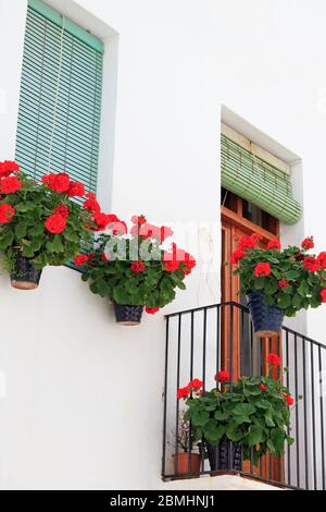 Architettura nella città vecchia di Sitges, Catalogna, Spagna, Europa Foto Stock