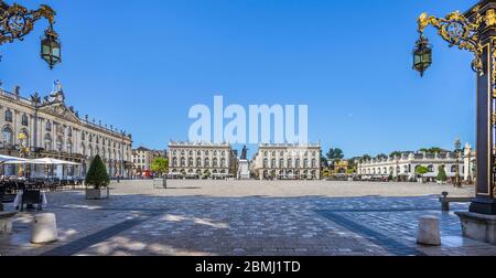 Place Stanislas, la grande piazza del 18 ° secolo nel centro di Nancy, Meurthe-et-Moselle, Lorena, Francia Foto Stock