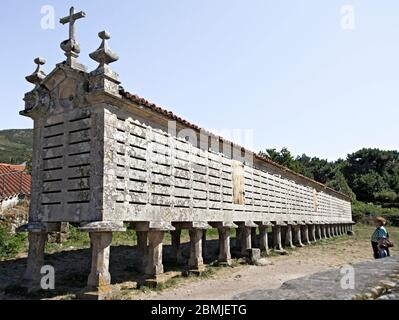 Hórreo de Carnota. Provincia de la Coruña. Galizia. España Foto Stock