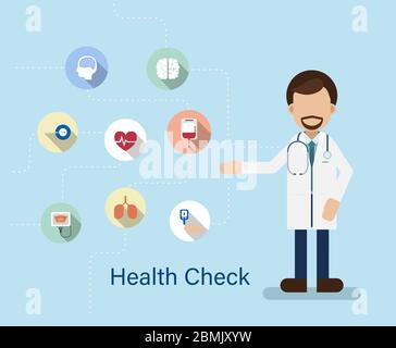 Concetto di controllo dello stato Illustrazione Vettoriale